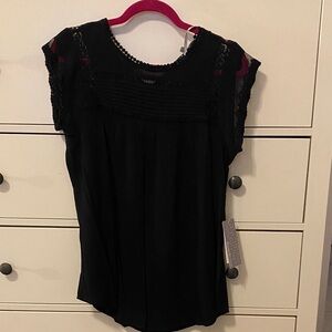 Daniel Rainn Black Lace Women's Blouse